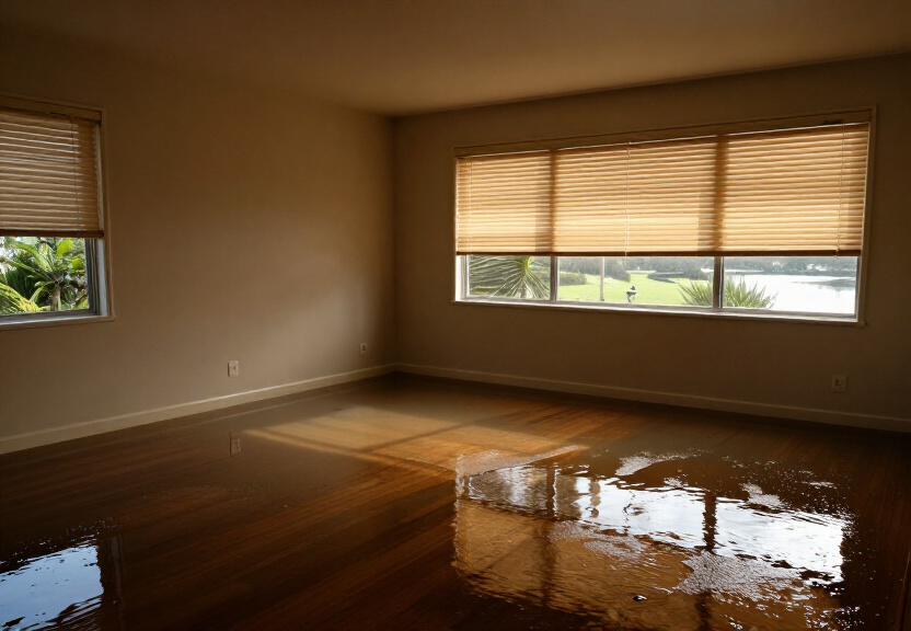 Waterlogged basement in Birchgrove property before drying